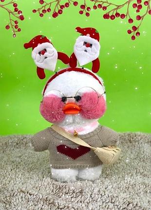 Утка mimi duck lalafanfan белая праздничная