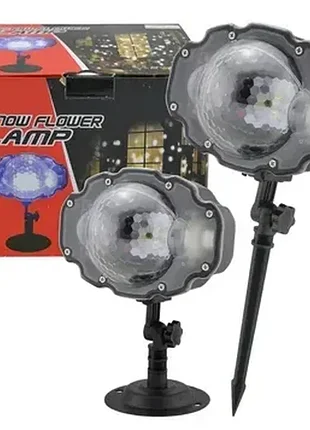 Влагозащищенный уличный проектор падающего снега snow flower lamp