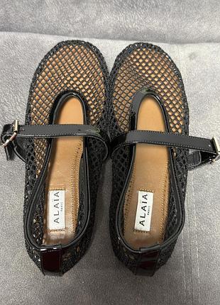 Балетки сіточка алая чорні alaia