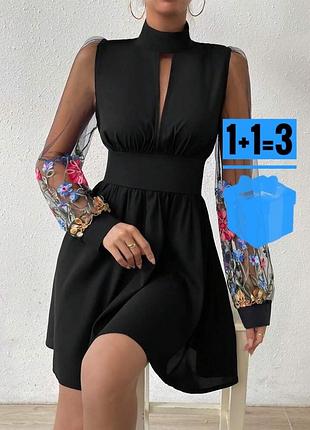 🥰 сукня з прозорими рукавами shein xl
