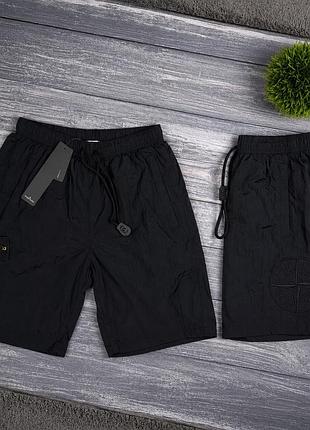 Нейлонові чоловічі чорні шорти з плащівки store island