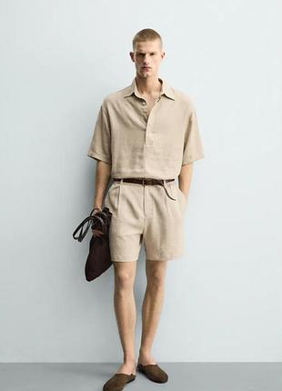 Льняные шорты zara