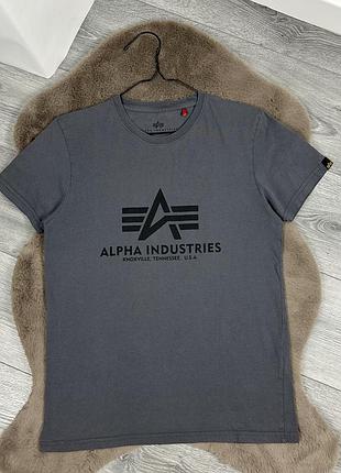 Чоловіча оригінальна бавовняна футболка alpha industries