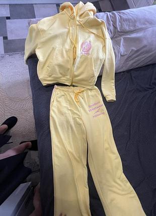 Костюм двонитка l-xl жовтий