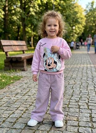 Штани палаццо і світшот з мінні маус на дівчинку 104р