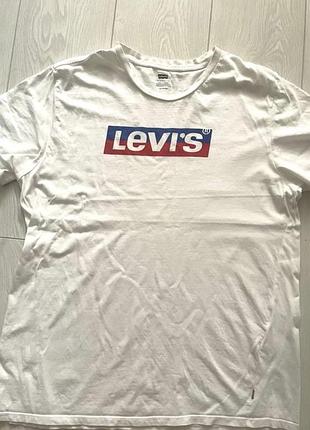 Чоловіча біла футболка levi’s xl