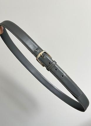 Шкіряний вінтажний ремінь 95 100 натуральна шкіра, сірий, базовий, мінімалістичний, пояс англія