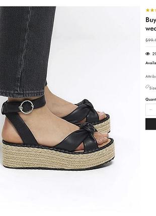 River island espadrille сандалии босоножки на платформе р. 37