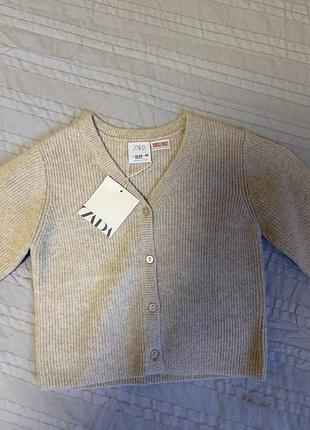 Дитячий кардиган, кофта zara нова 18-24м