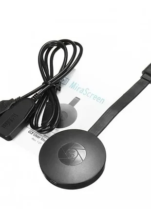 Беспроводной адаптер для трансляции с телефона на телевизор dlina airplay g2 google chromecast black (d8-7)