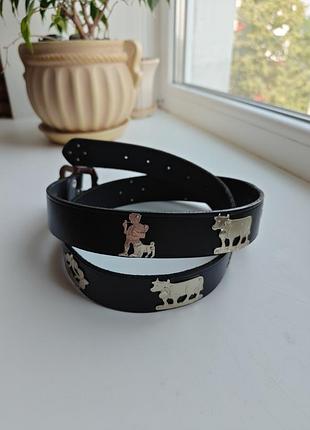 Etro шкіряний ремень чоловічий жіночий пояс