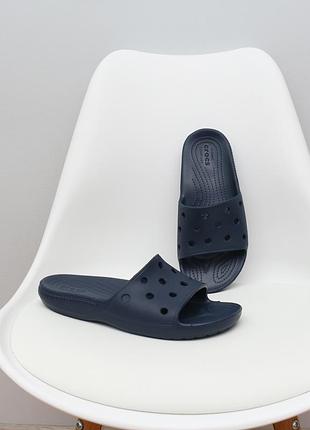 Сині шльопанці crocs classic slide оригінал на стопу 26 см