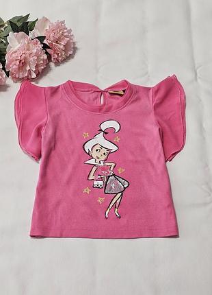 Розовая футболка для девочки, 8 лет, original marines