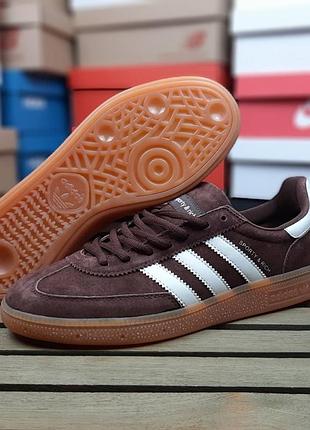 Мужские качественные и стильные кроссовки кеды adidas spezial sporty &amp; 49 коричневые