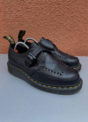 Оригінальні жіночі круті якісні шкіряні туфлі кріпери dr.martens ramsey ll 39 розмір 25 см чорного кольору
