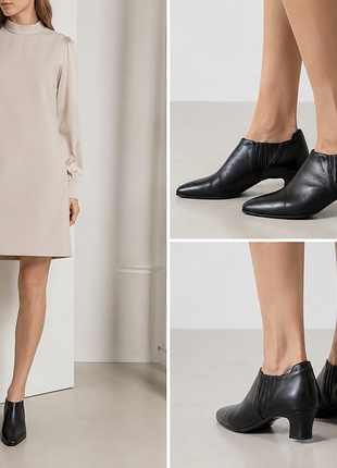 Max mara кожаные ботильоны  шкіряні ботільони ботінки