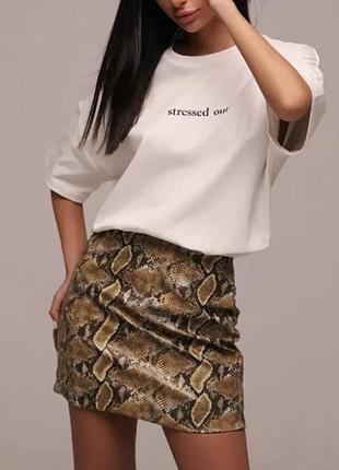 Спідниця mihi snake gold -экошкіра