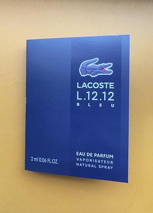 Lacoste l.12.12 bleu eau de parfum – парфумована вода для чоловіків (пробник)