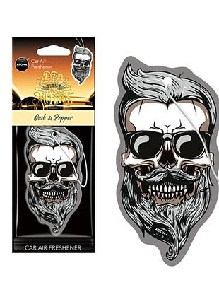 Ароматизатор aroma car cellulose dia de los muertos - oud & pepper skull сухой
