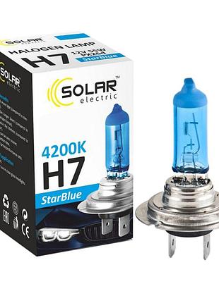 Галогеновая лампа solar h7 12v 55w px26d starblue 4200k, set 2шт