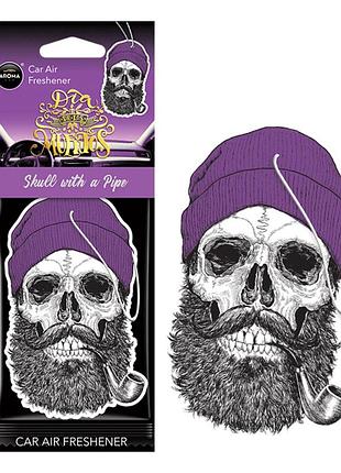 Ароматизатор aroma car cellulose dia de los muertos - skull with a pipe сухой