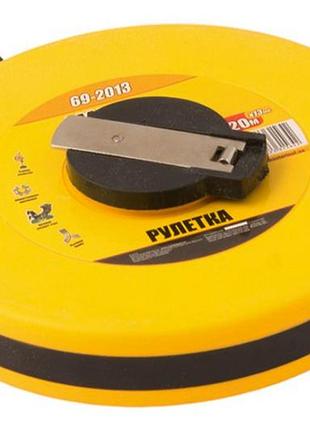 Рулетка mastertool 20 м x 13 мм бобина стекловолокно