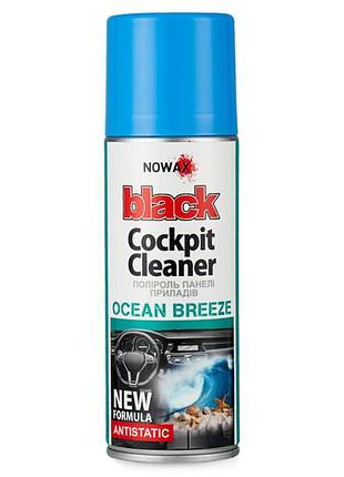 Поліроль для панелі приладів nowax cockpit cleaner spray океан, 200мл