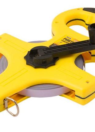 Рулетка mastertool 50 м x 13 мм геодезическая металлическая