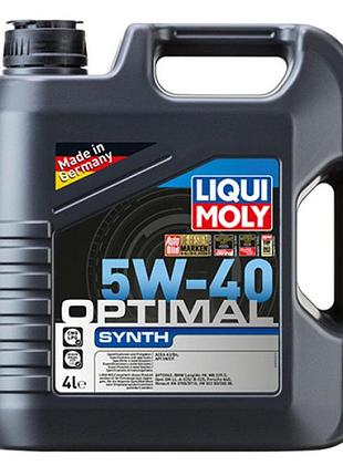 Моторне масло liqui moly optimal synth 5w-40 4л