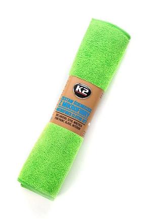 Набор салфеток из микрофибры по уходу за автомобилем трикотажный k2 microfiber cloths set 30x35см 4шт