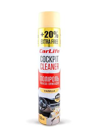 Полироль для панели приборов carlife cockpit cleaner ваниль, 750мл