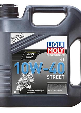 Олива для 4-тактних двигунів liqui moly motorbike 4t 10w-40 street 4л