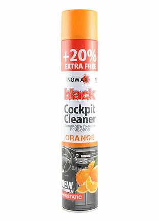 Поліроль для панелі приладів nowax cockpit cleaner spray апельсин, 750мл