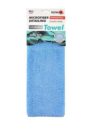 Тряпка nowax из микрофибры 40х40см голубая