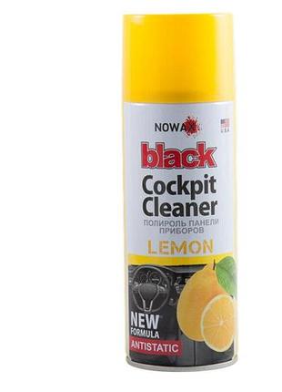 Поліроль для панелі приладів nowax cockpit cleaner spray лимон, 450мл
