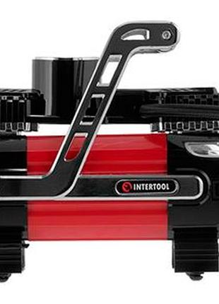Компрессор автомобильный intertool 7бар x 40л/мин двухцилиндровый 4
