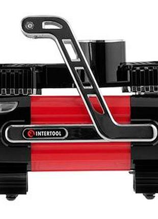 Компрессор автомобильный intertool 7бар x 40л/мин двухцилиндровый 5
