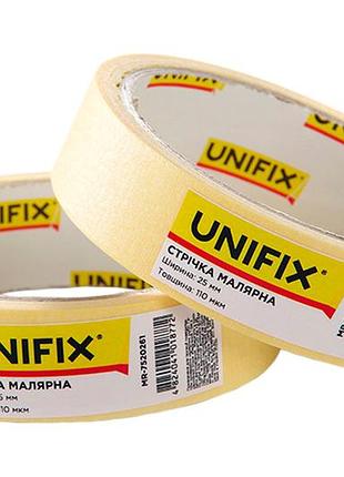 Лента малярная unifix 25 мм x 20 м желтая (6 шт.)