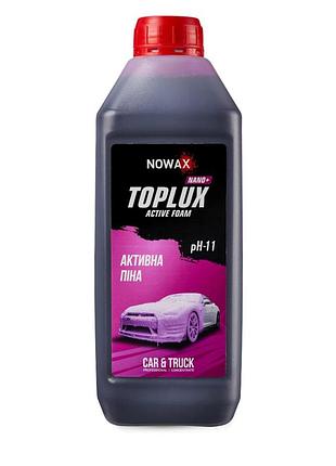 Активна піна nowax toplux nano+active foam концентрат для безконтактної мийки 1л