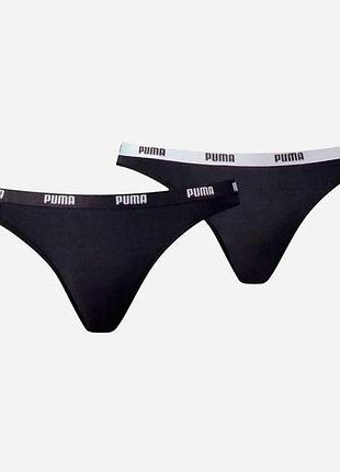 Трусики-бікіні puma women bikini 2p pack 90785103 m 2 шт black (8718824911885)
