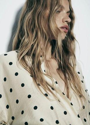 💅продаю невероятную рубашку zara в горошек!
