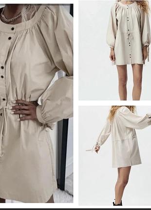 Zara сукня легка бавовняна