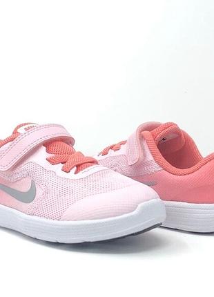 Кросівки nike revolution 3 (tdv) arctic pink/metallic silver