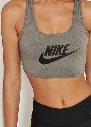 Сірий спортивний топ від nike розмір s топік майка