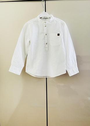 Стильна сорочка бавовна льон h&m 110-116 розміру