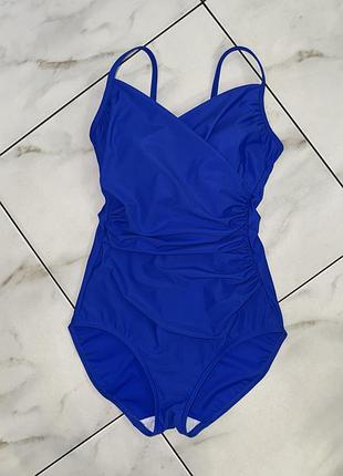 Цельный сдельный слитный женский купальник john levis xs (34-36) синий электрик