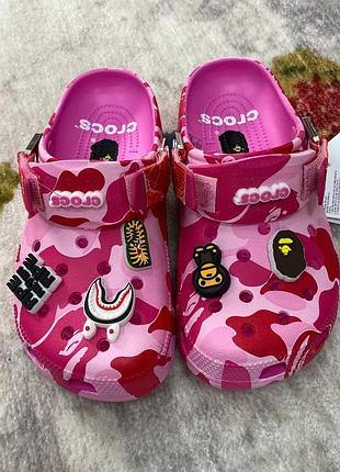 Крокс бейп/crocs bape/кроксы женские