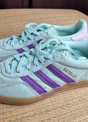 Оригинальный 100% женские кроссовки adidas gazelle indoor w mint (размер 38-24см).