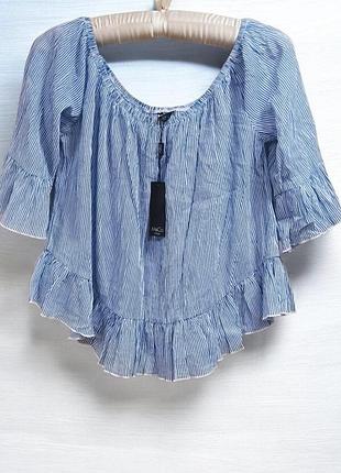 Жіночий топ m&co off-shoulder ruffle sleeve top — це легка літня блуза з відкритими плечима роз.14