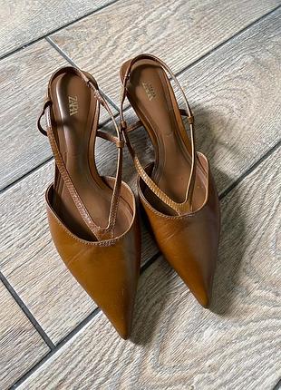 Zara шлепки, шлепки 23, 5 см, zara женские кожа шлепки, 36 размер